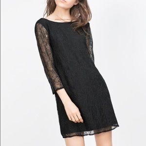 BEAUTIFUL beaded / lace backless Zara black dress